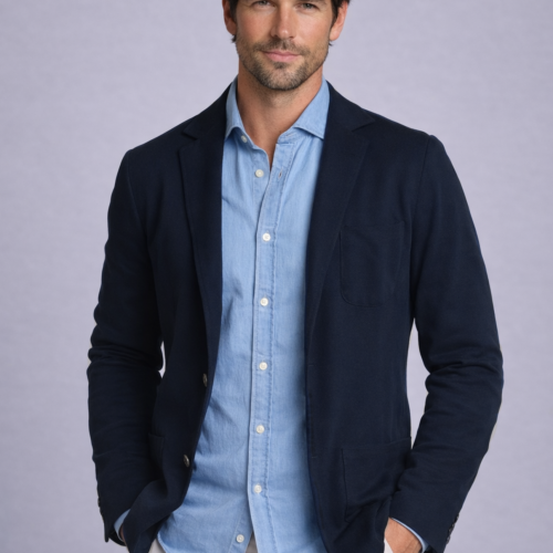 Chaqueta Piqué Azul Marino Bangkok
